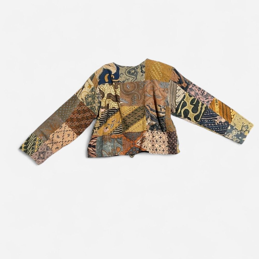 Vintage patchwork jacket blazer size L - image 6